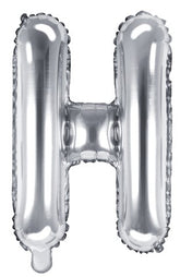 Globo de foil Letra ''H'', 35cm, plata